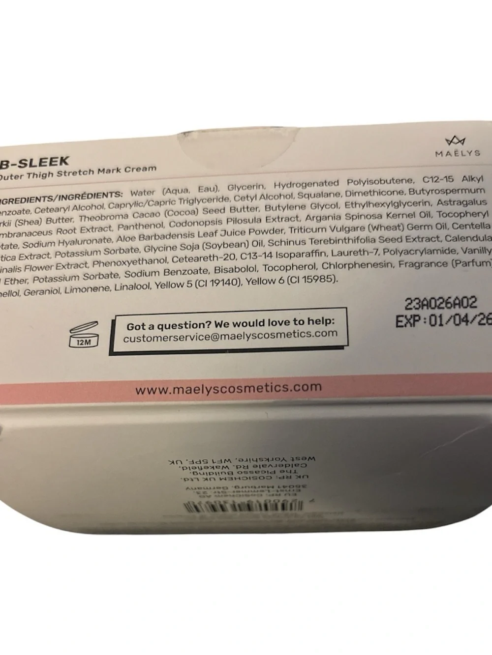 Maelys B-SLEEK Outer Thigh Stretch Mark Cream -